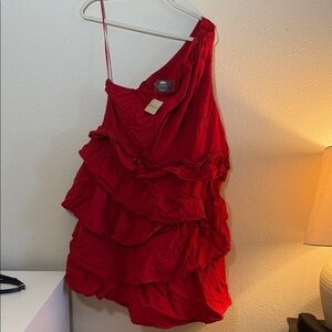 Anthropologie Vibrant Red Dress size 15-16